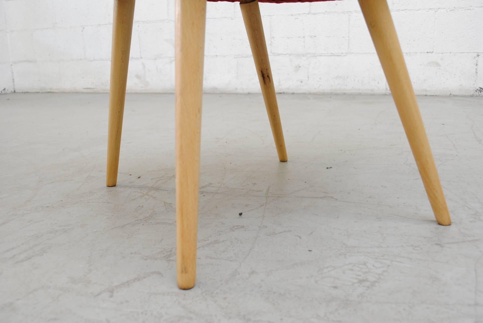 Saarinen Style Dining or Cocktail Chairs in Red 2