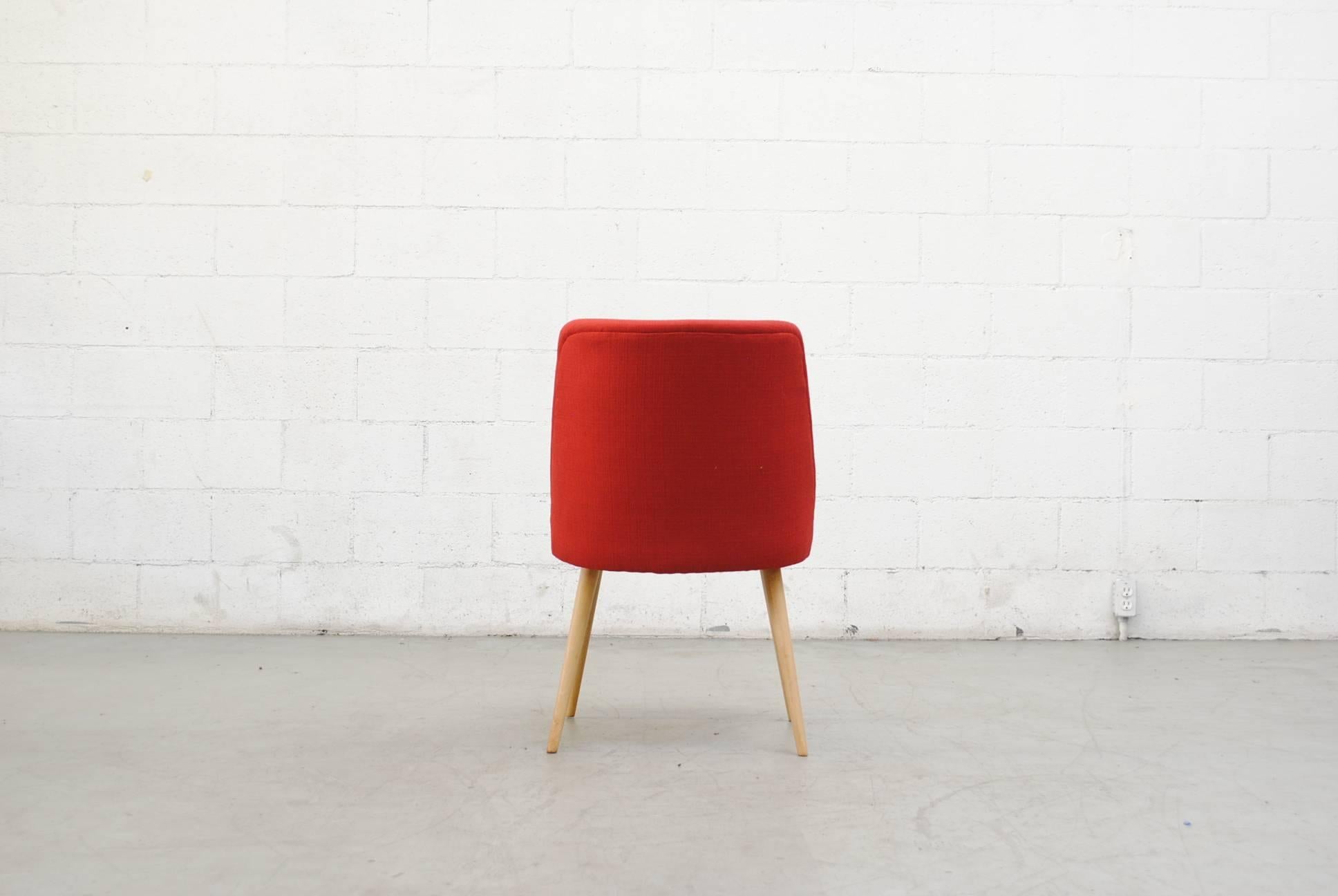 Mid-20th Century Saarinen Style Dining or Cocktail Chairs in Red