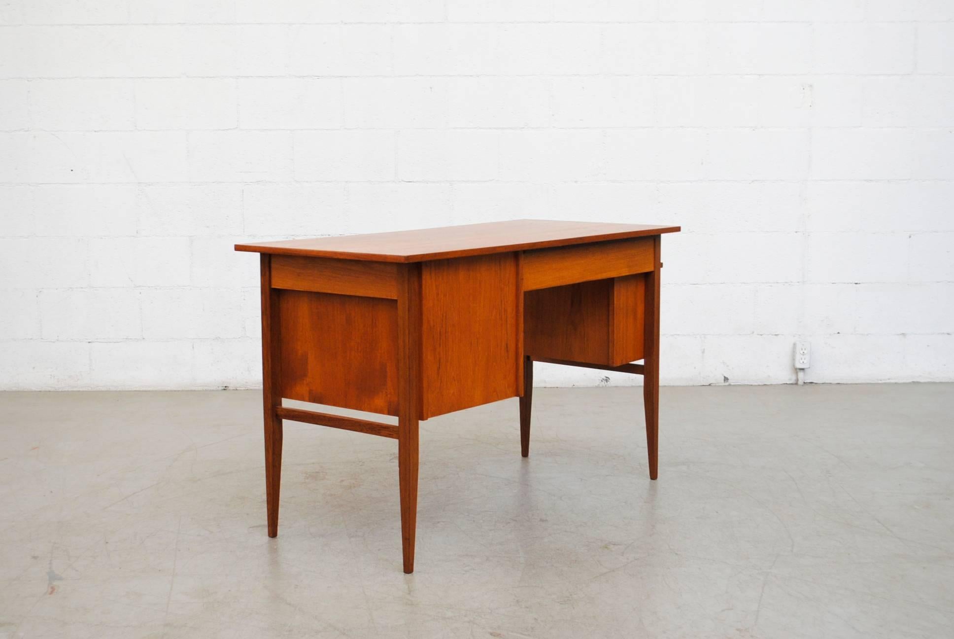 Mid-20th Century Midcentury Teak Desk with Side Cubby