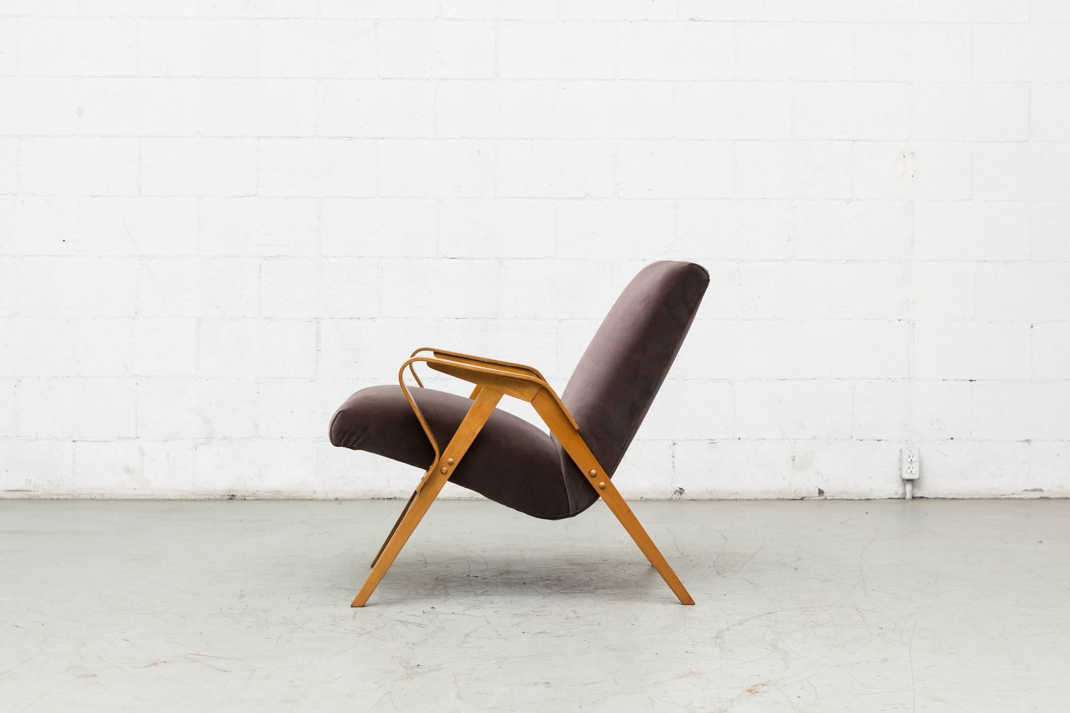 Mid-Century Modern Tatra Bent Plywood Lounge Chair