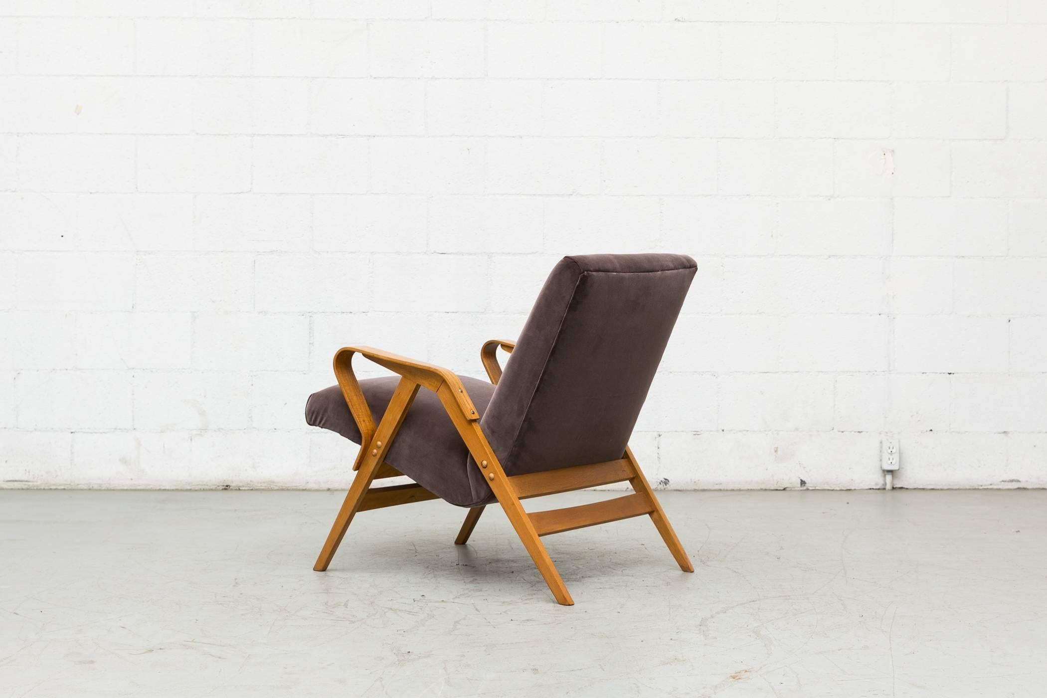 Czech Tatra Bent Plywood Lounge Chair