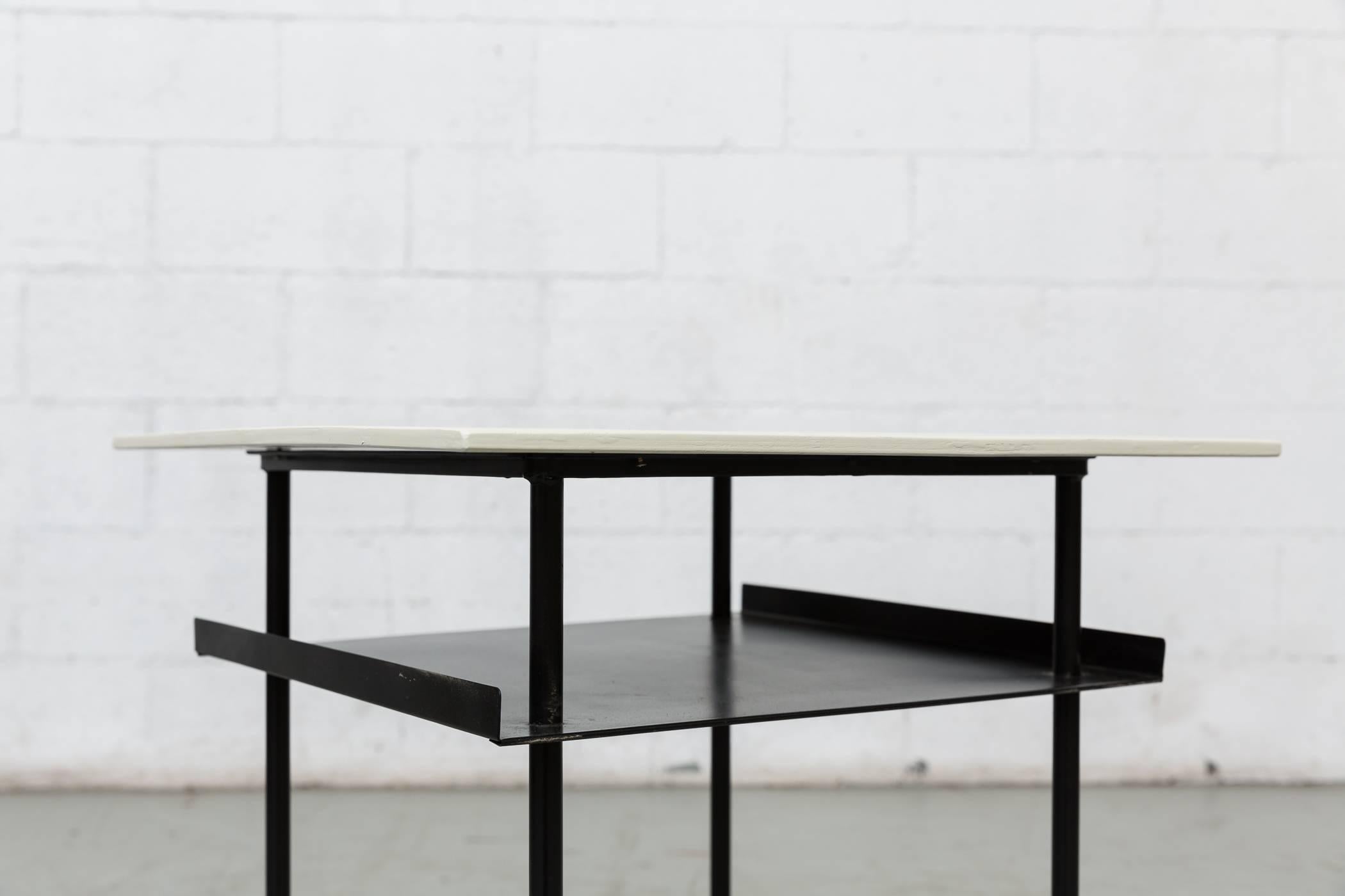 Dutch Wim Rietveld for Auping Industrial Side Table