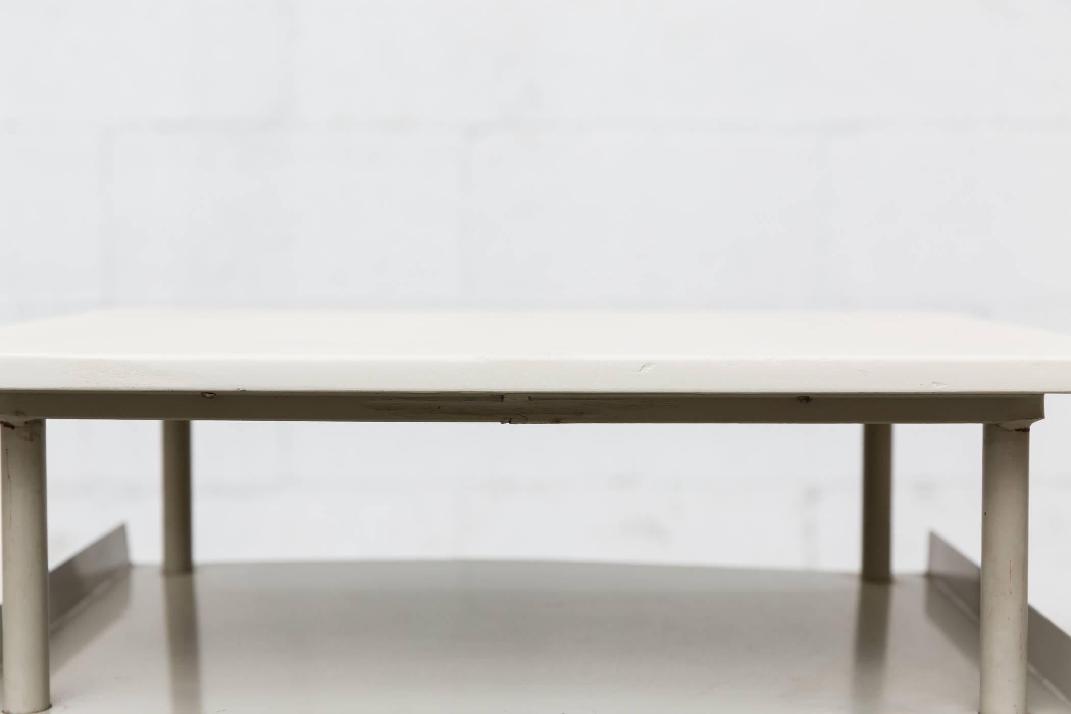 Enameled Rare Wim Rietveld for Auping Industrial Side Table