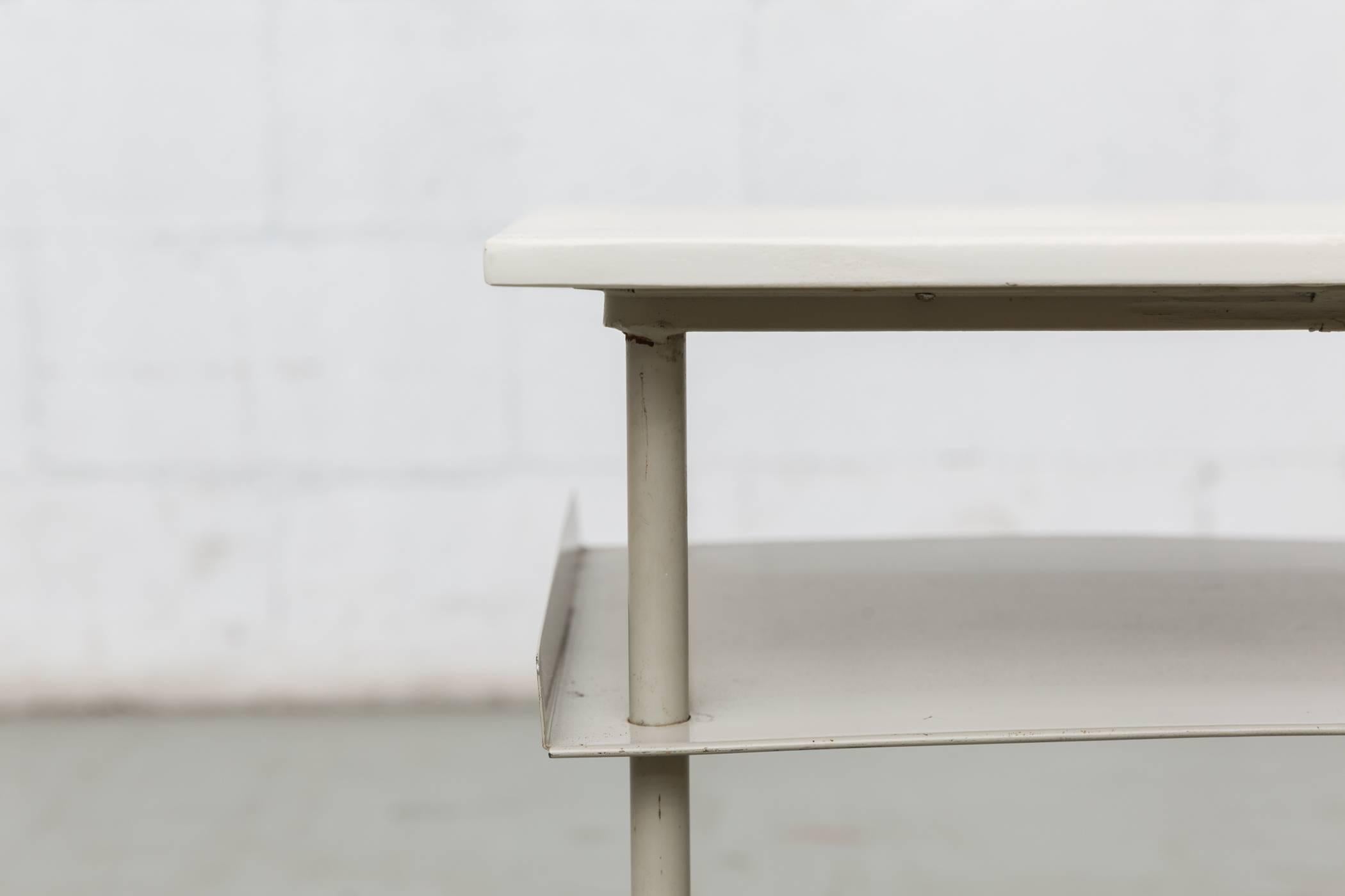 Rare Wim Rietveld for Auping Industrial Side Table In Good Condition In Los Angeles, CA