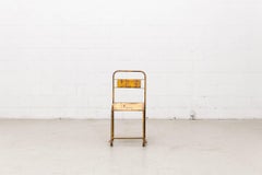 Yellow Industrial Sheet Metal Stacking Garden Chairs