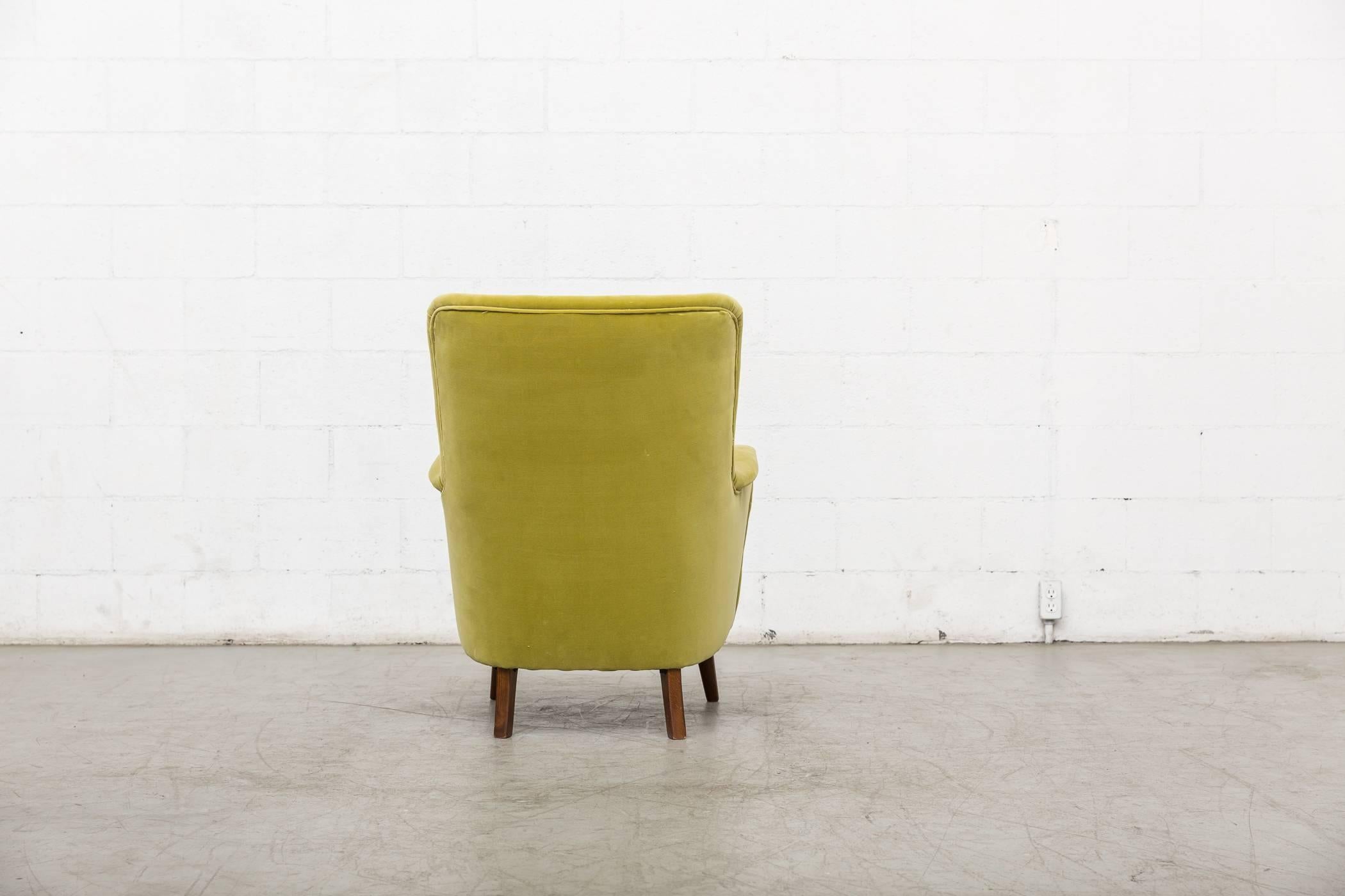 Mid-20th Century Apple Green Theo Ruth Lounge Chair for Artifort