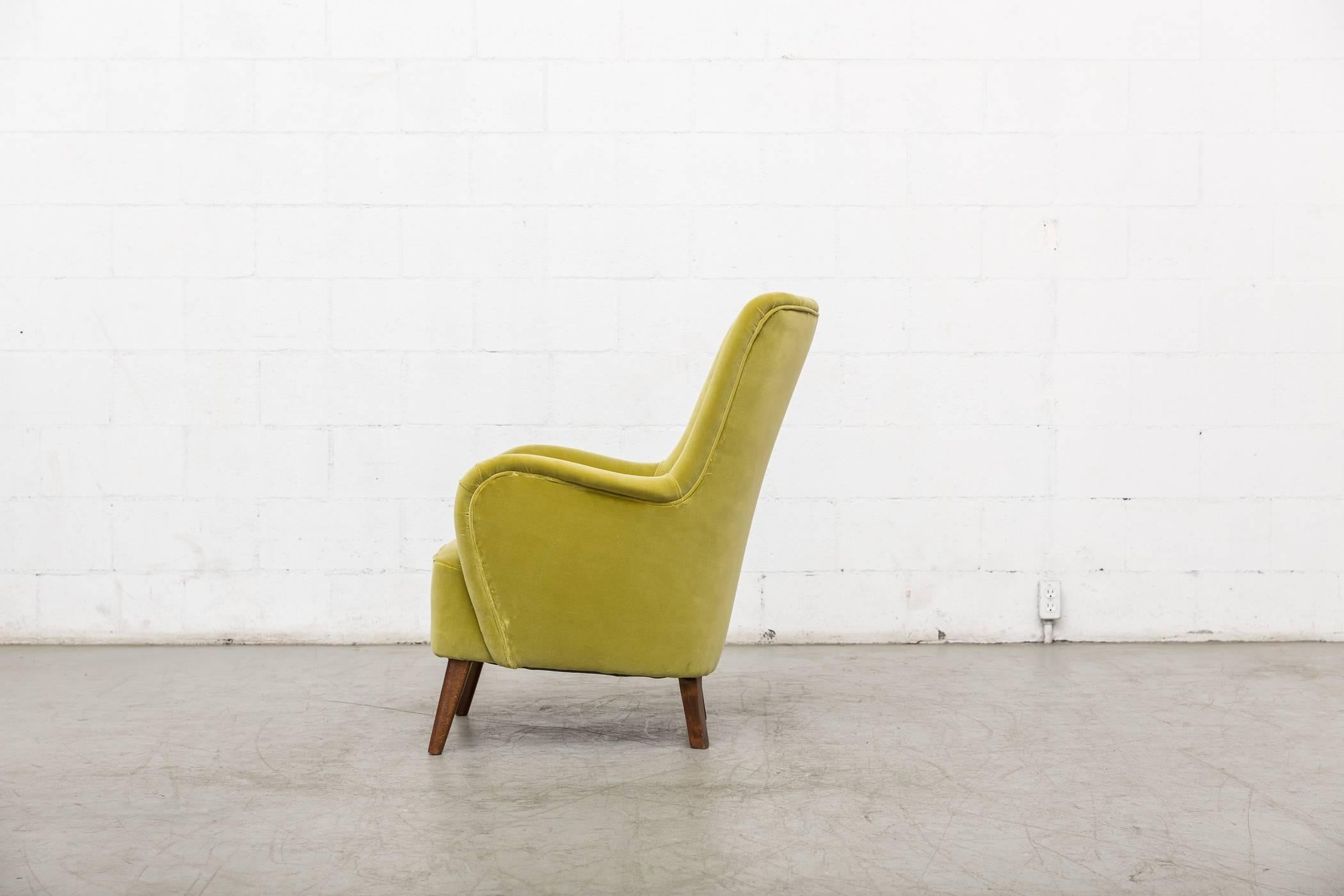 Dutch Apple Green Theo Ruth Lounge Chair for Artifort