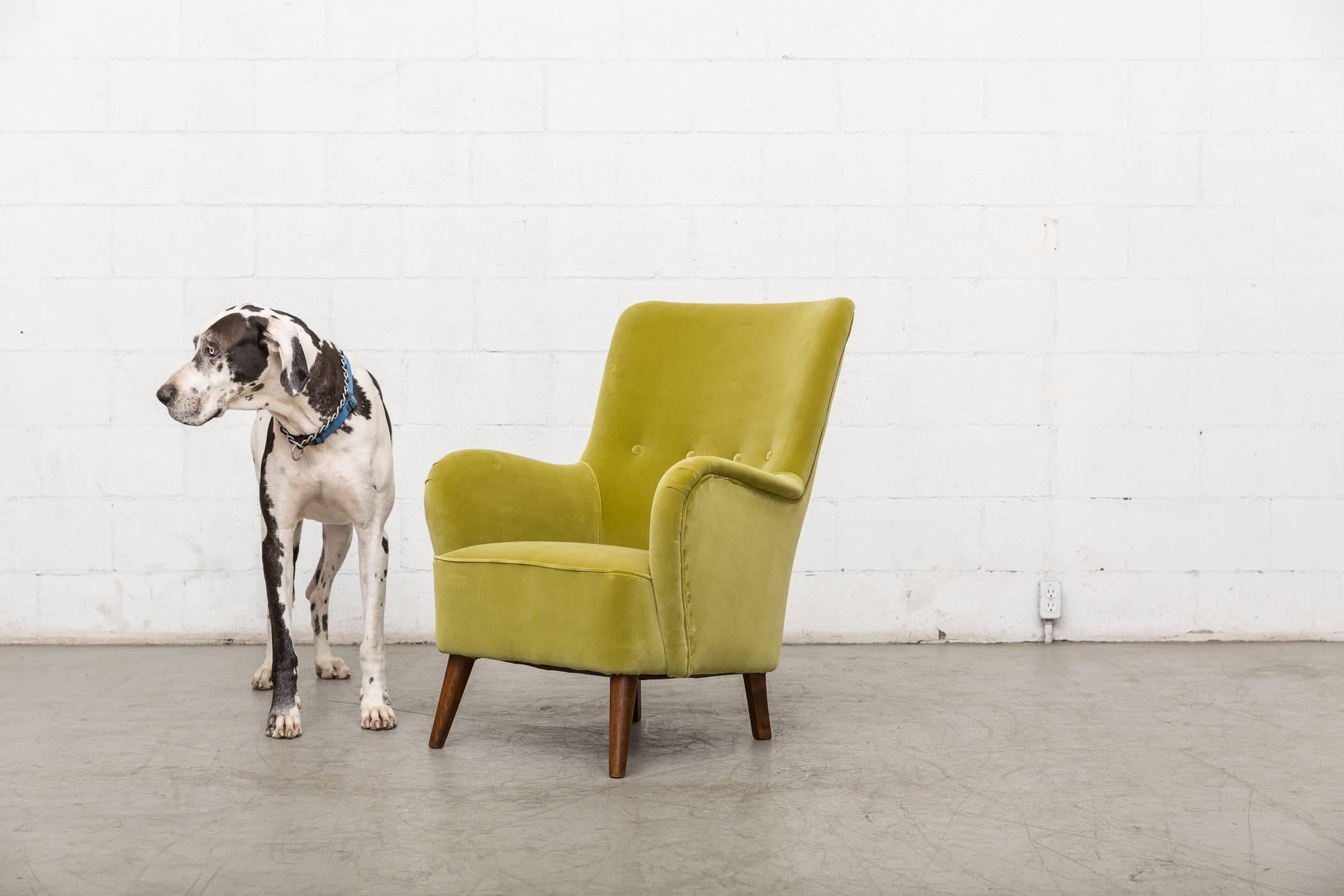 Mid-Century Modern Apple Green Theo Ruth Lounge Chair for Artifort