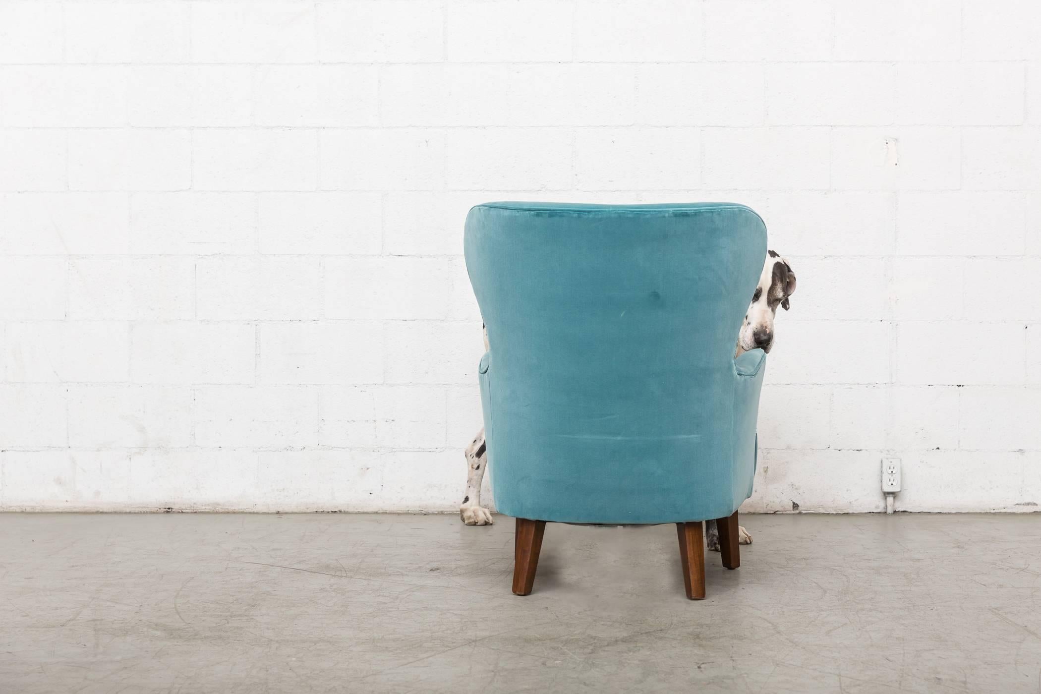 Mid-20th Century Turquoise Theo Ruth Lounge Chair for Artifort
