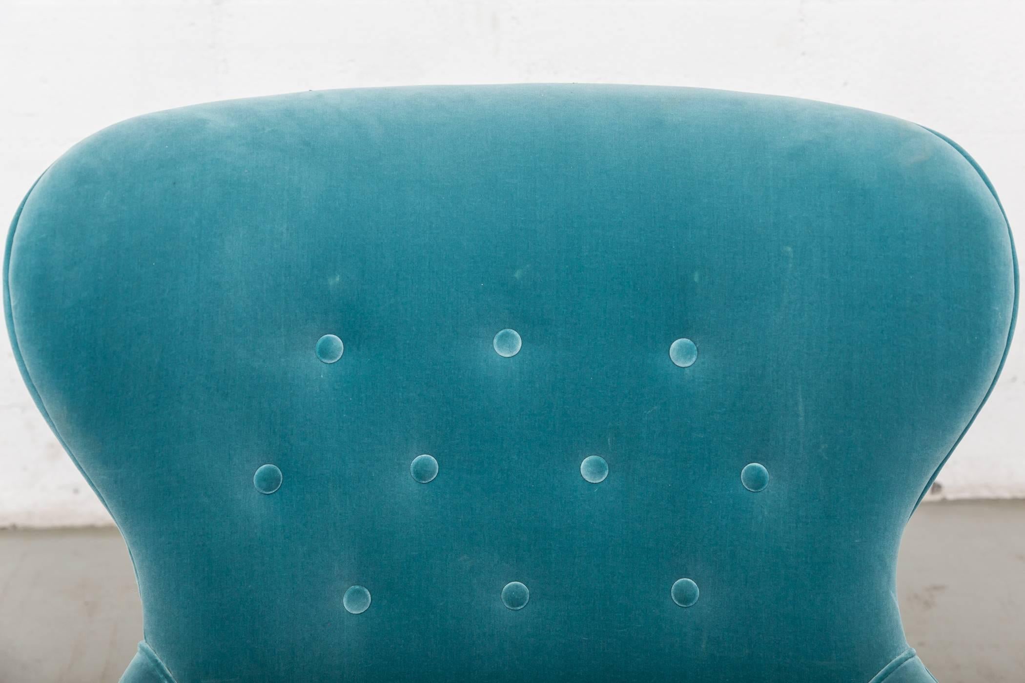 Turquoise Theo Ruth Lounge Chair for Artifort 1