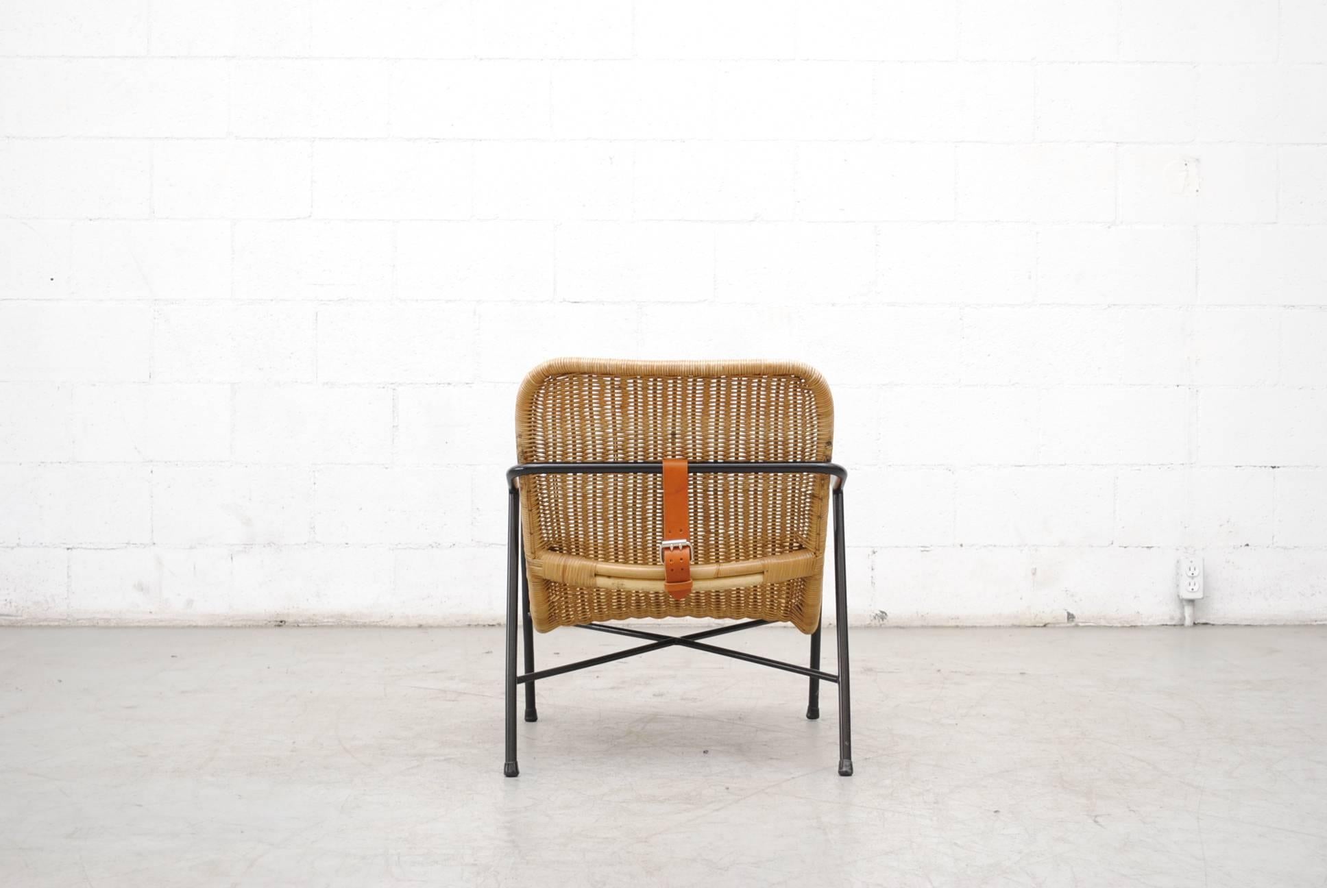 Dirk Van Sliedregt Rattan Lounge Chair In Good Condition In Los Angeles, CA