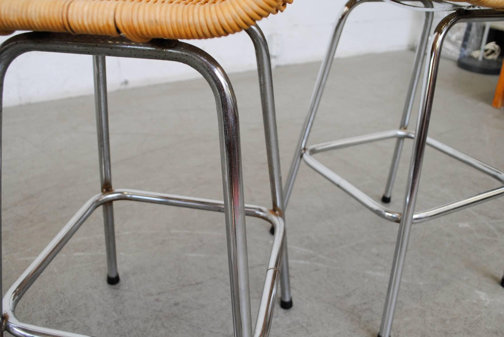 Charlotte Perriand Style Counter Stools In Good Condition In Los Angeles, CA