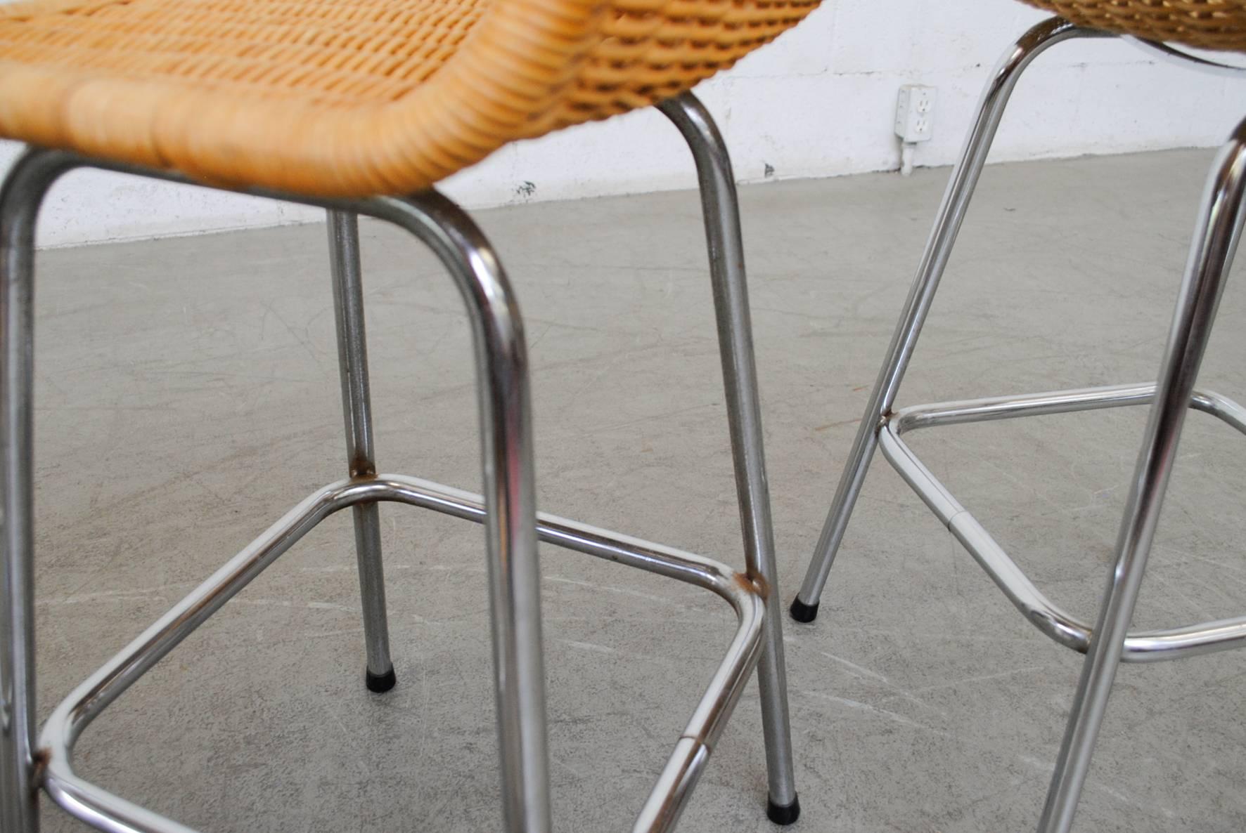 Mid-20th Century Charlotte Perriand Style Counter Stools