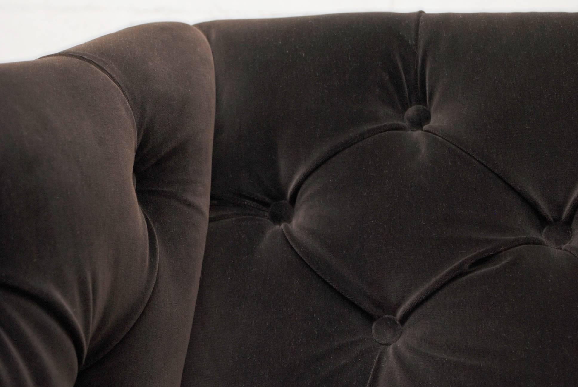 Geoffrey Harcourt Dark Grey Velvet Artifort Three-Seat Sofa 1