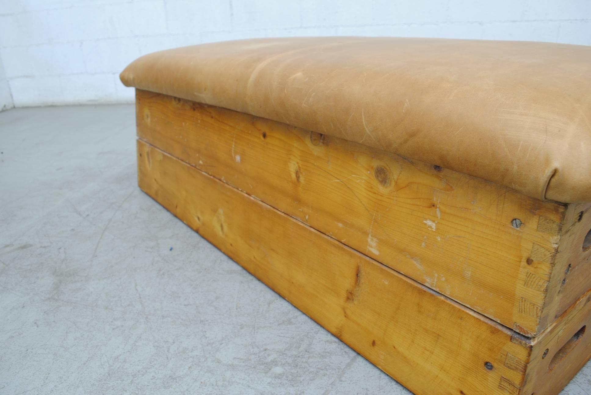 Leather Gymnastic Horse Bench or Coffee Table 3