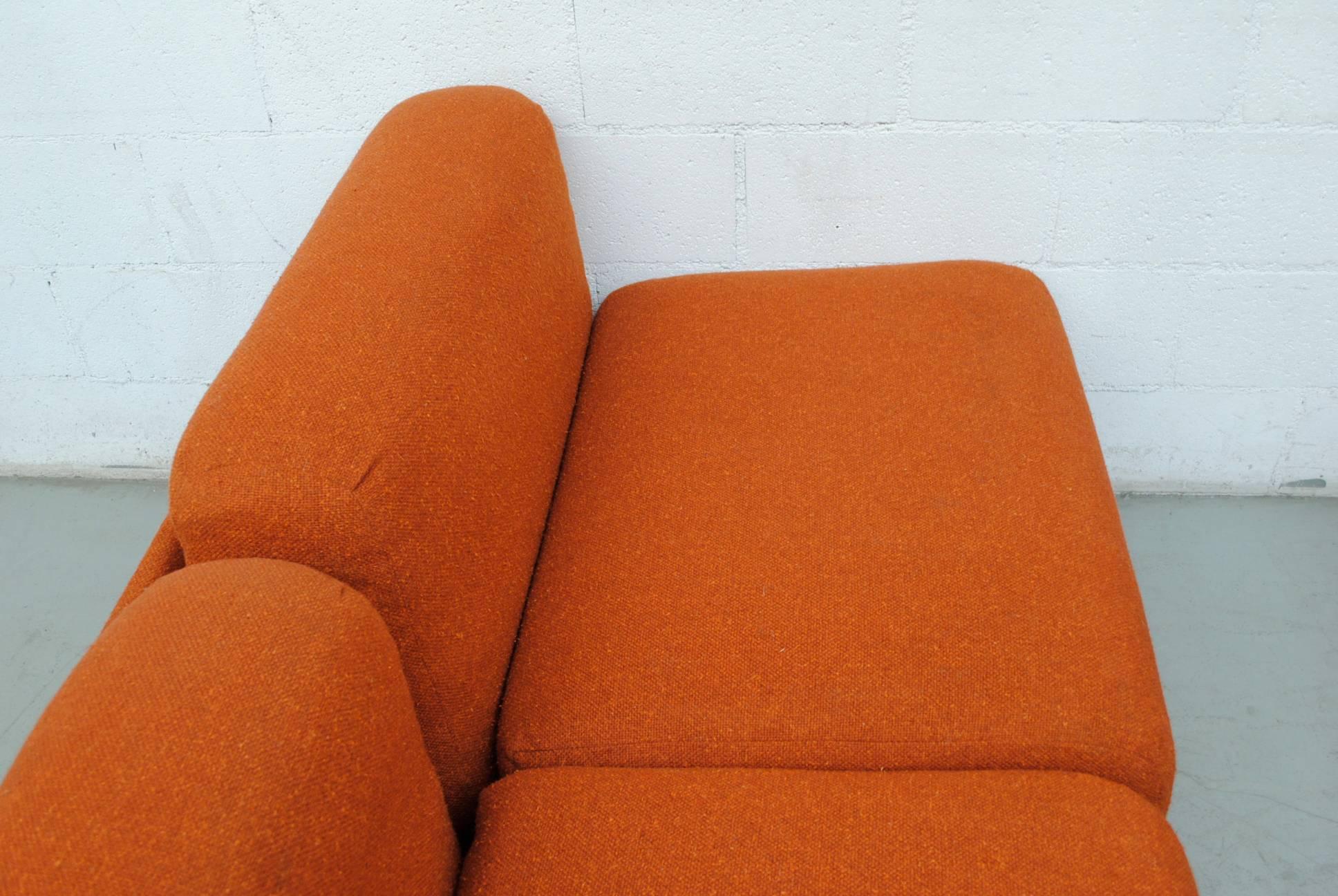 Dutch Mod 1970s Rust Sectional Sofa