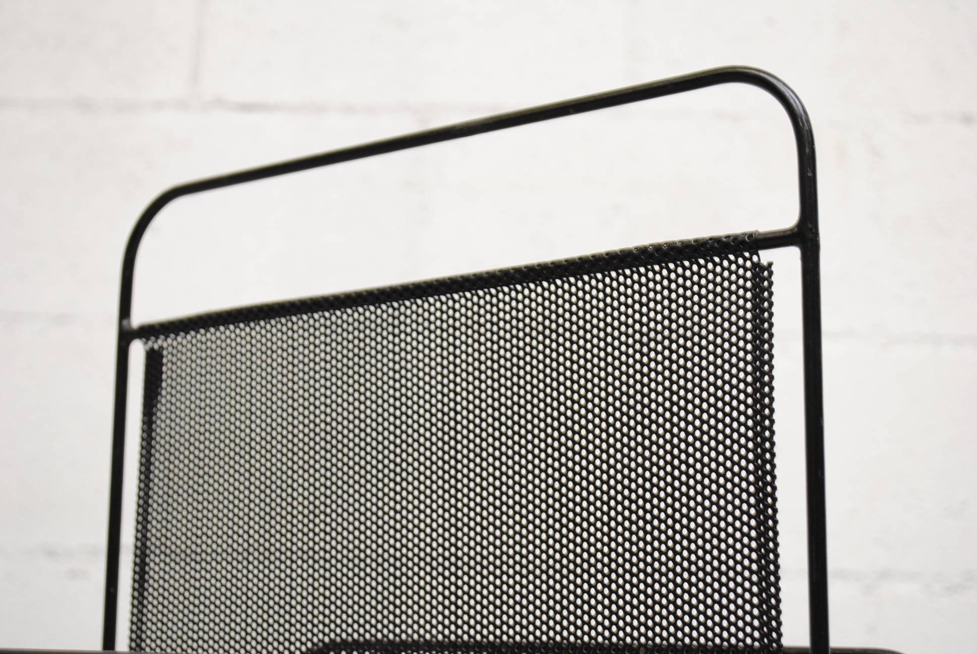 Mid-20th Century Mathieu Matégot Style Perforated Magazine Rack