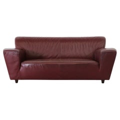 1980s Gerard Van Den Berg 'Corvette' Sofa in Bordeaux Leather