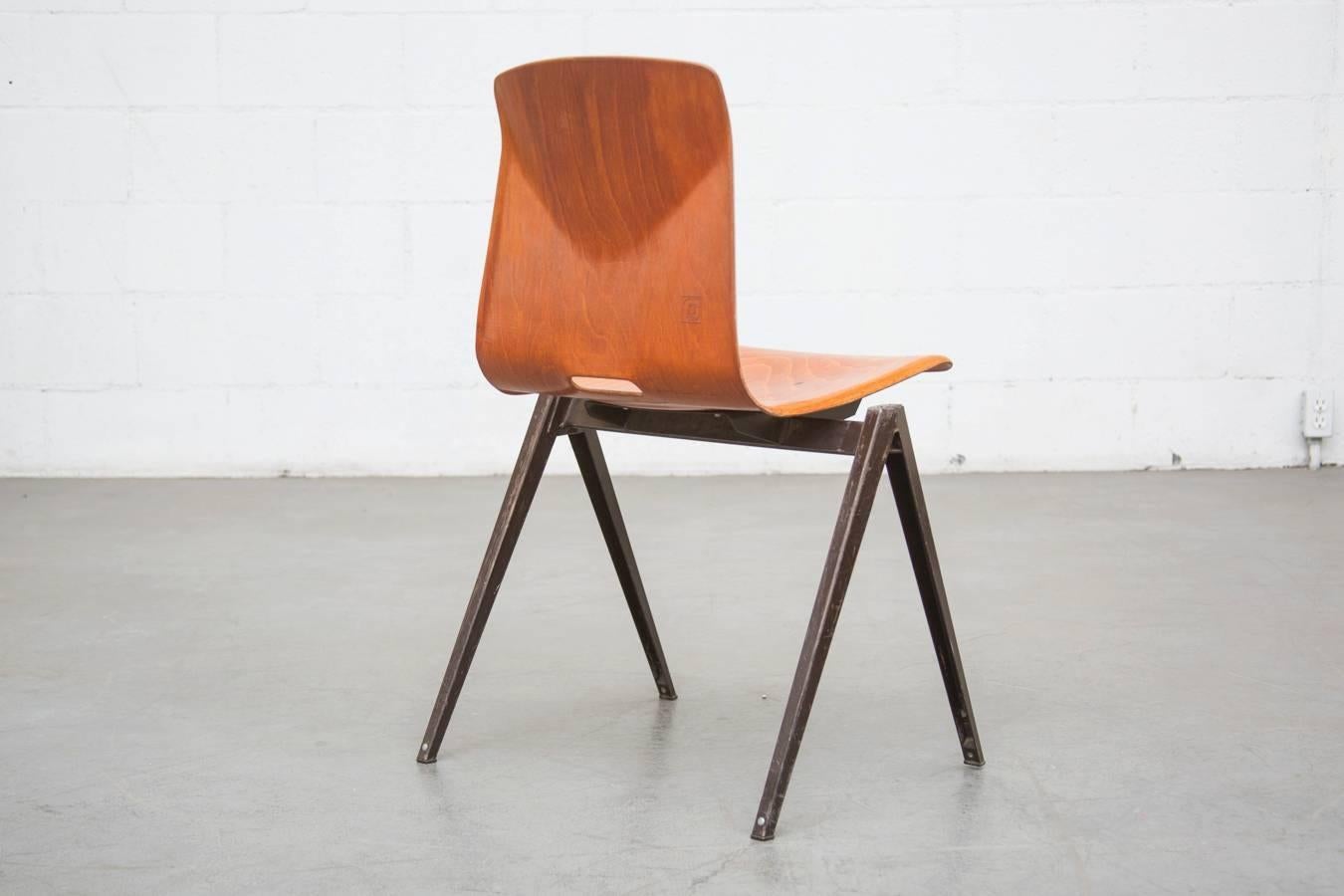 Dutch Prouve Style Single Shell Stacking Chair