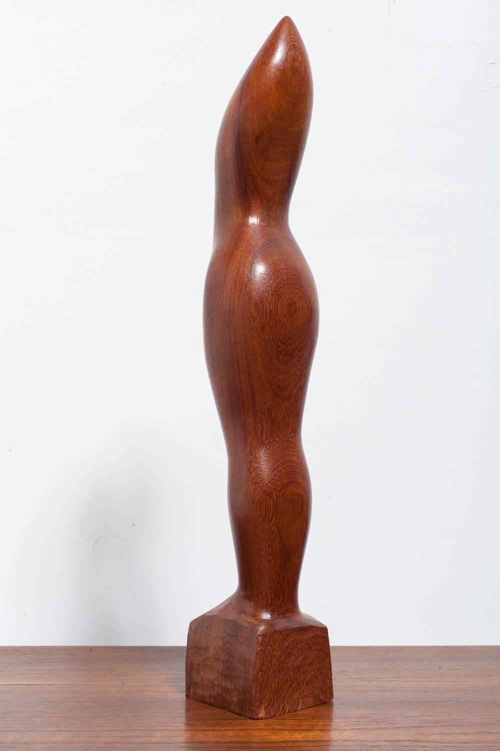 Dutch Hein Laupman Mid-Century Teak Carved Sculpture