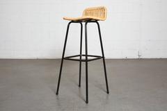 Set of Four Charlotte Perriand Style Bar Stools
