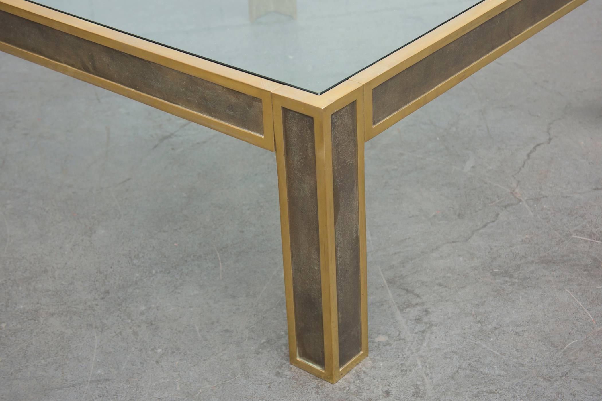 Late 20th Century Brass Peter Ghyczy Style Coffee Table
