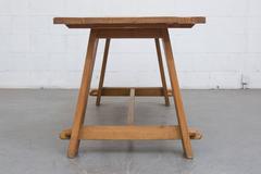 Solid Oak Trestle Dining Table