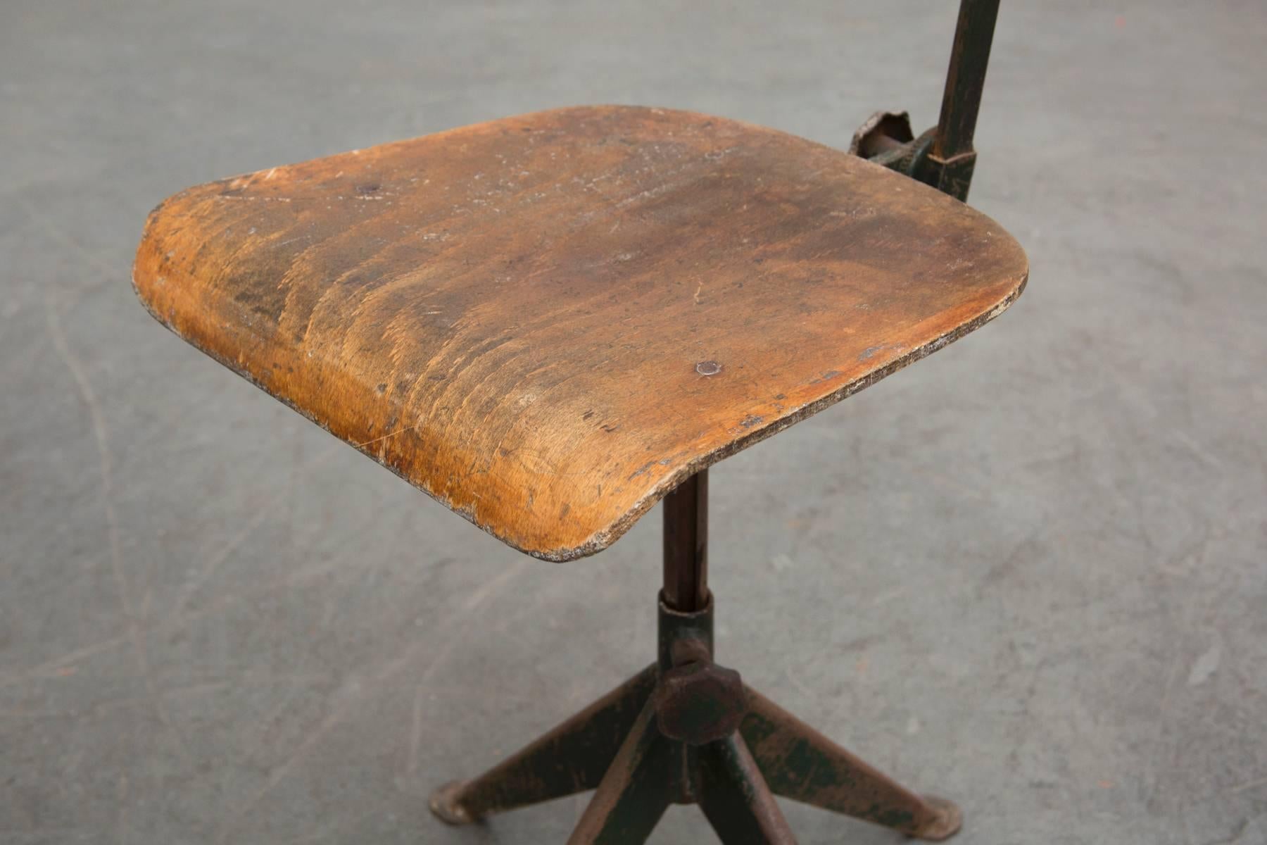 French Jean Prouve style Industrial Drafting Chair