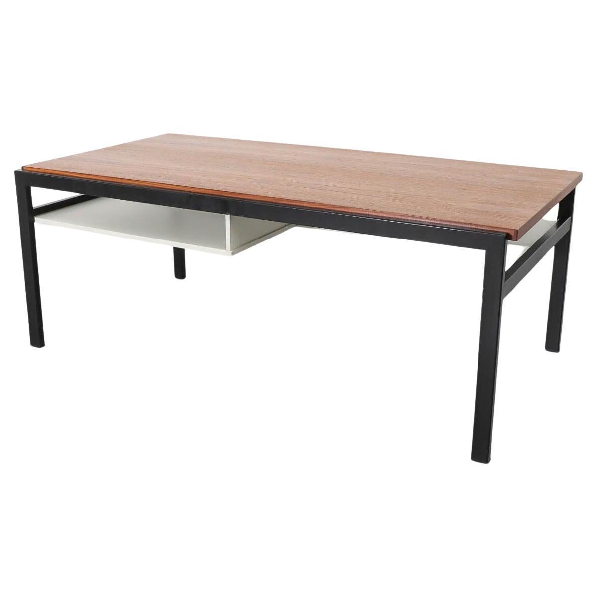 Cees Braakman TU04 Couchtisch mit Wende-Tisch aus Teakholz und weißer Platte für Pastoe, NIB