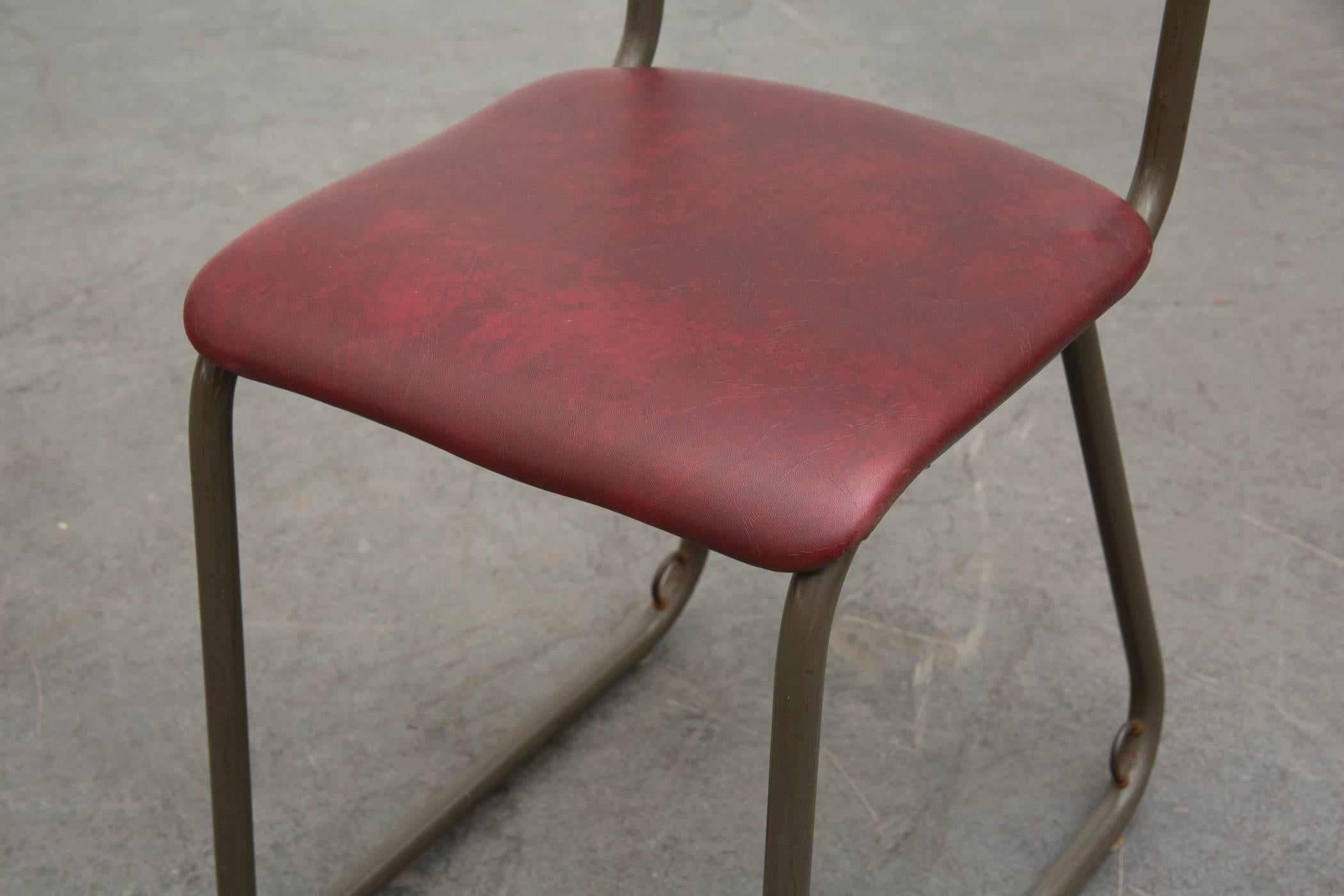 Set of 12 Tubular Metal and Vinyl Chairs 4