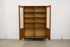 Mid-Century Science Storage Cabinet with Black Metal Base