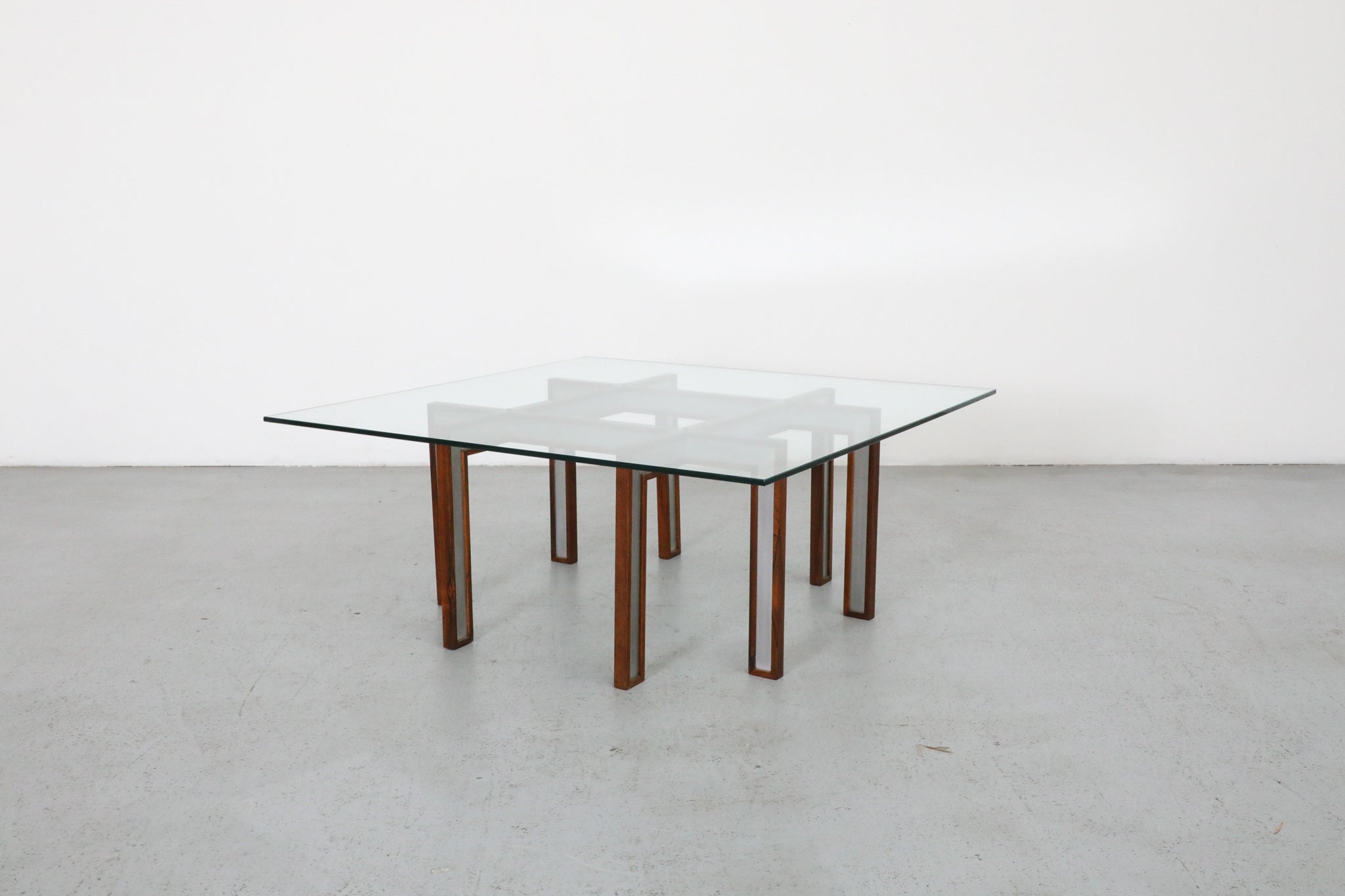 Henning Korch for C. F. Christensen Rosewood and Aluminum Coffee or Side Table