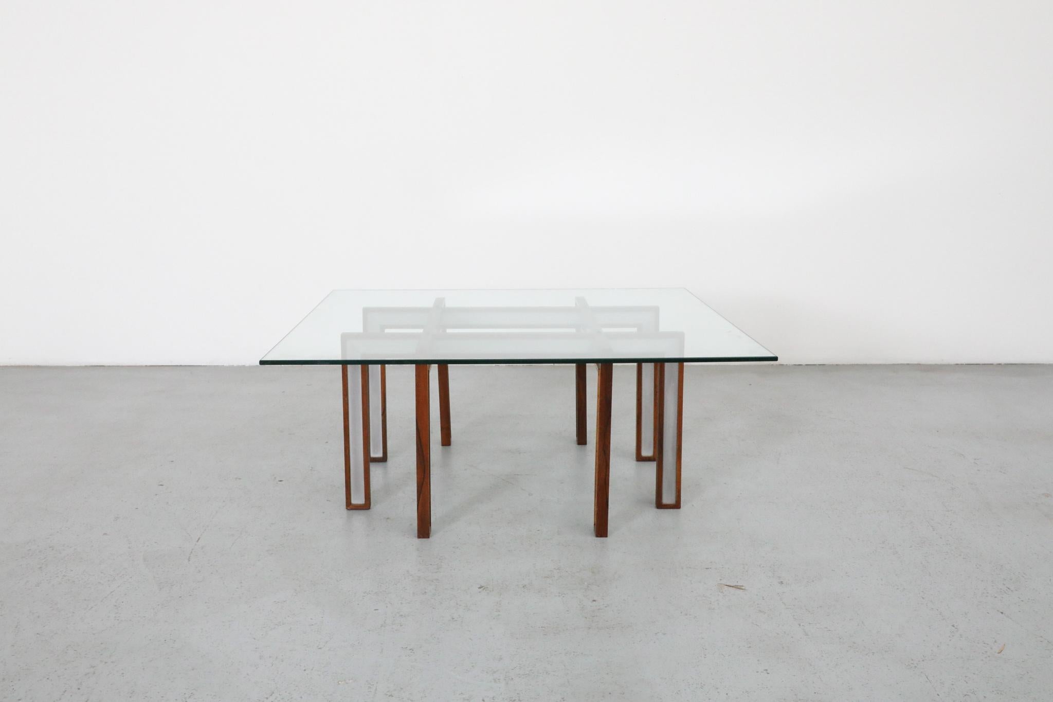Mid-Century Modern Henning Korch for C. F. Christensen Rosewood and Aluminum Coffee or Side Table For Sale