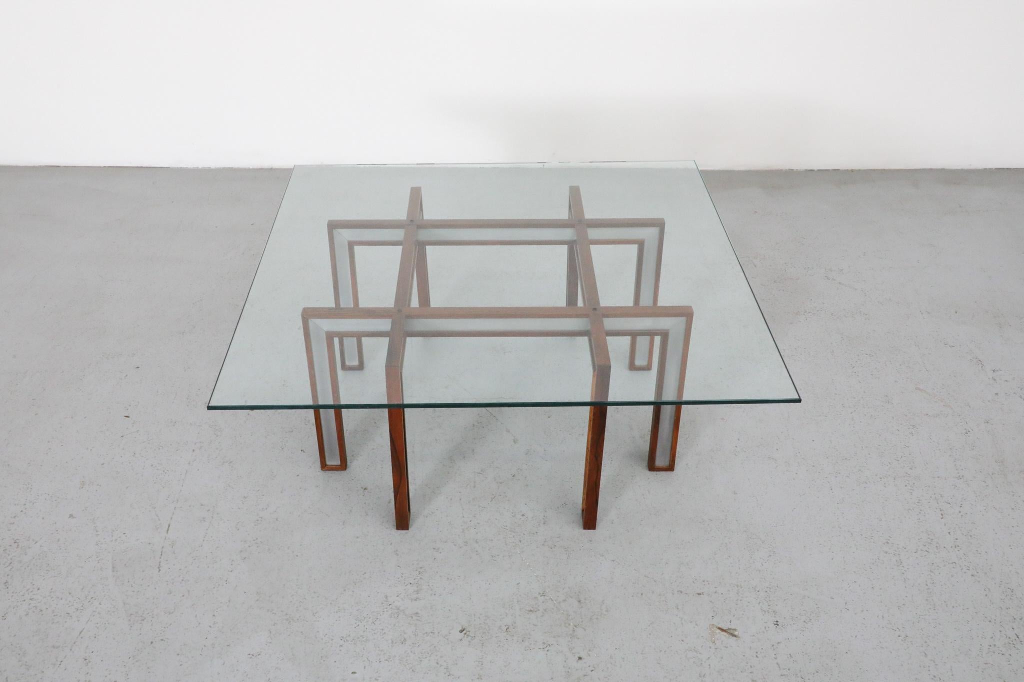 Danish Henning Korch for C. F. Christensen Rosewood and Aluminum Coffee or Side Table For Sale