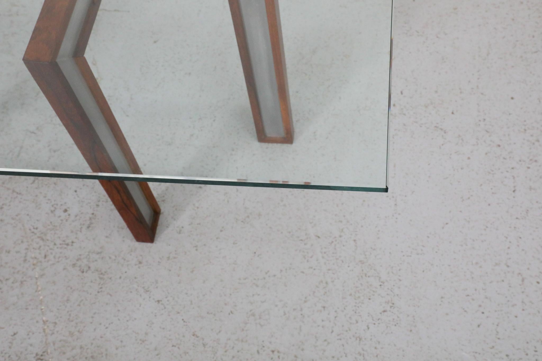 Henning Korch for C. F. Christensen Rosewood and Aluminum Coffee or Side Table For Sale 2