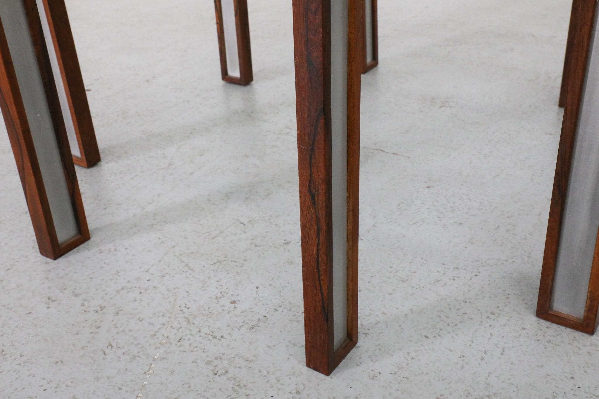 Henning Korch for C. F. Christensen Rosewood and Aluminum Coffee or Side Table For Sale 4
