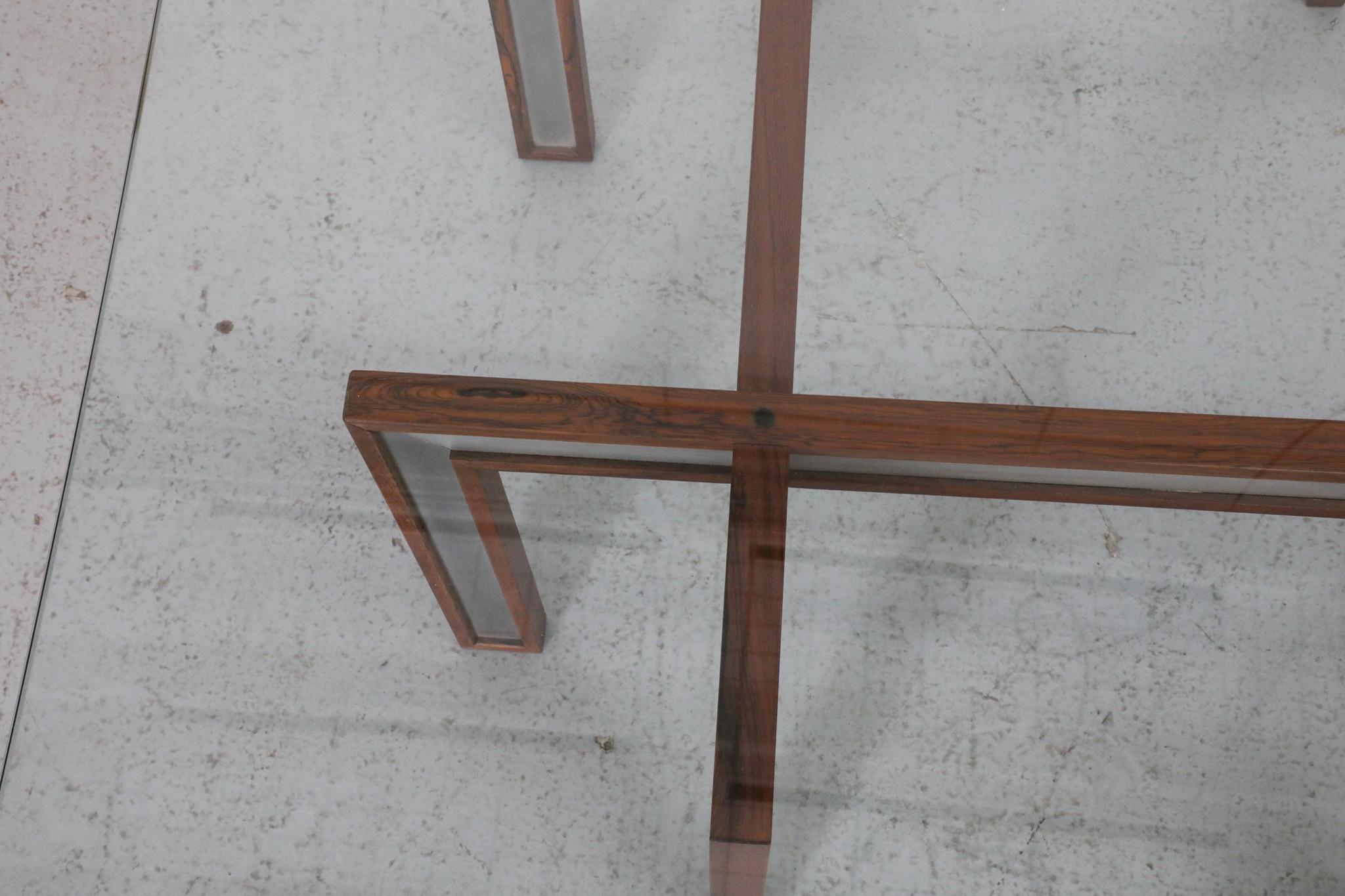Henning Korch for C. F. Christensen Rosewood and Aluminum Coffee or Side Table For Sale 5