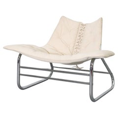 1970's "Corset" Lounge Chair by Johan Bertil Häggström in Natural Canvas