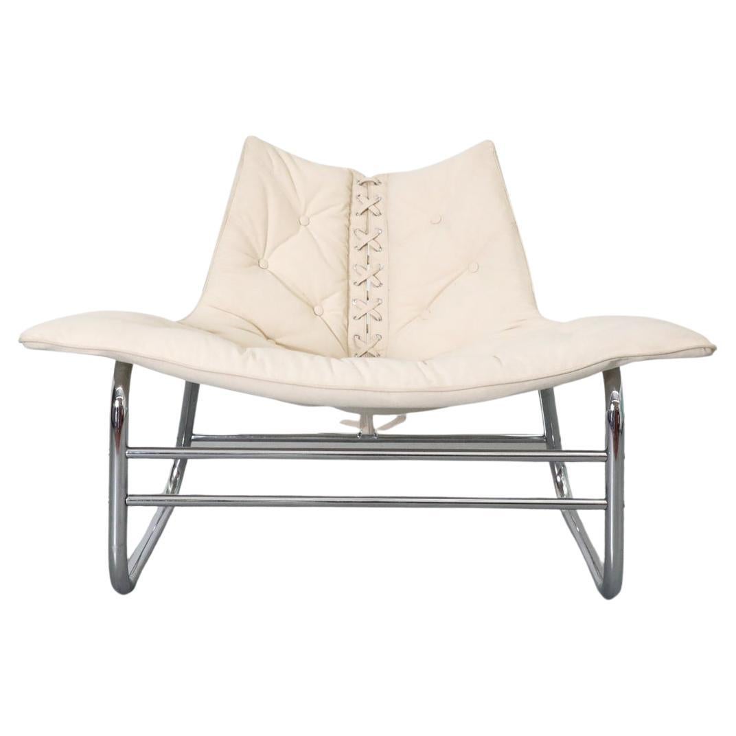 1970er "Korsett"-Sessel von Johan Bertil Häggström aus Naturleinen im Angebot