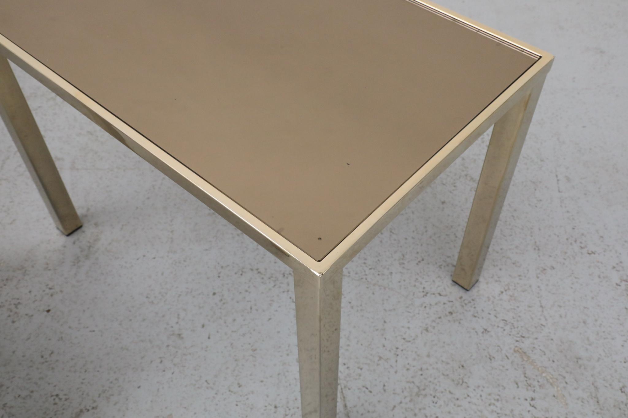 Guy Lefevre Style Gold Plated Nesting Tables for Belgo Chrom, Belgium For Sale 8