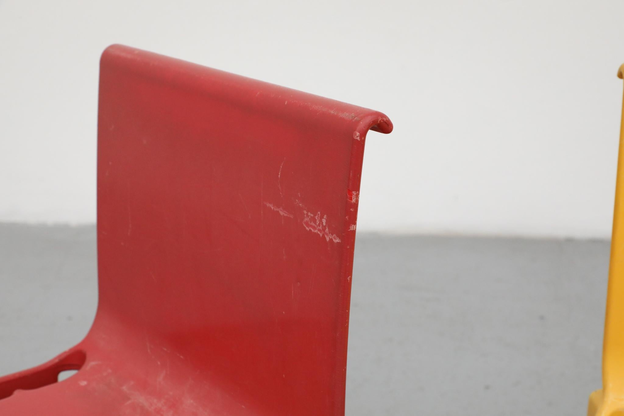 Plastic Masayuki Matsukaze Sistema Scuola Children's Chairs for Kartell, 1970s For Sale