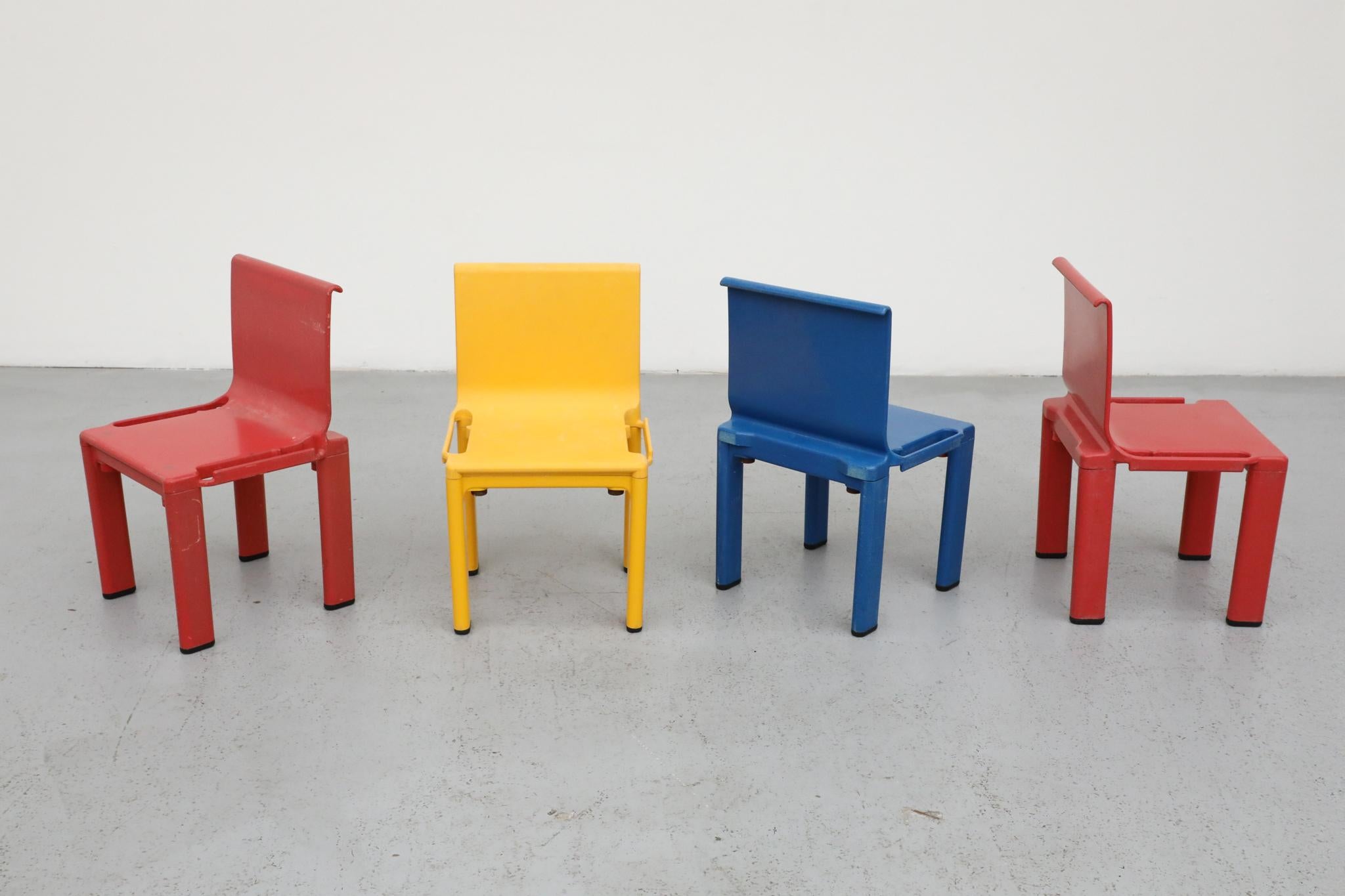 Mid-Century Modern Masayuki Matsukaze Sistema Scuola Children's Chairs for Kartell, 1970s For Sale