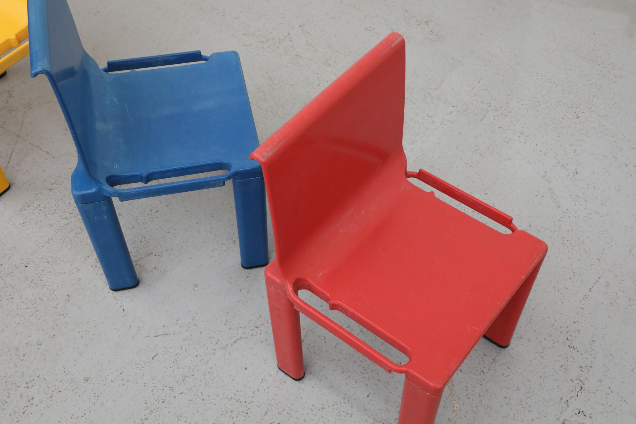 Italian Masayuki Matsukaze Sistema Scuola Children's Chairs for Kartell, 1970s For Sale