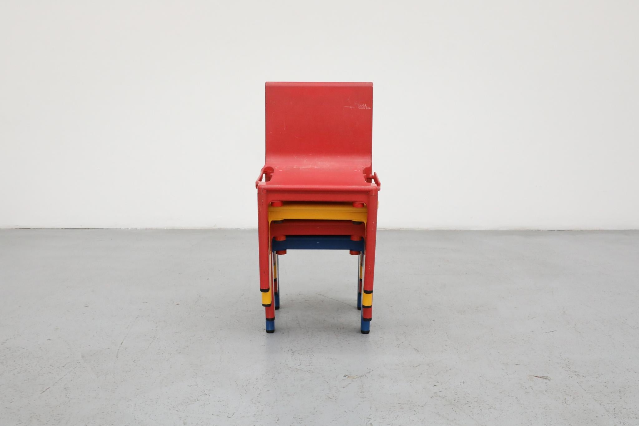 Masayuki Matsukaze Sistema Scuola Children's Chairs for Kartell, 1970s For Sale 8