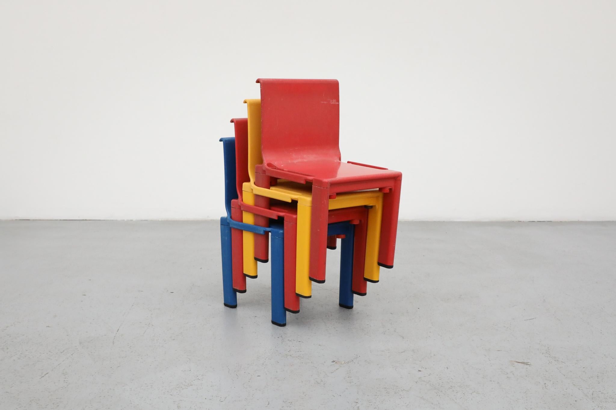 Masayuki Matsukaze Sistema Scuola Children's Chairs for Kartell, 1970s For Sale 9