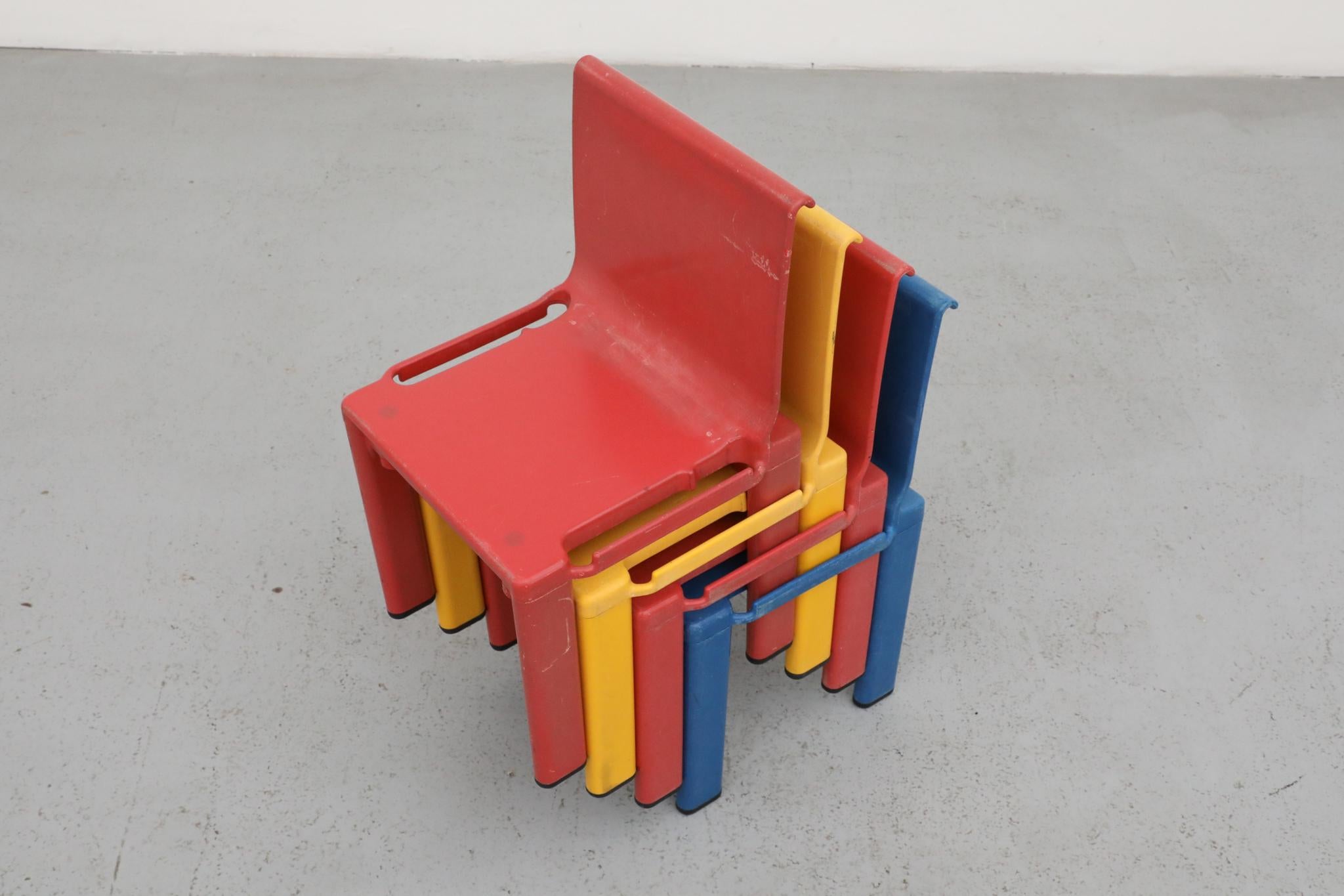 Masayuki Matsukaze Sistema Scuola Children's Chairs for Kartell, 1970s For Sale 11