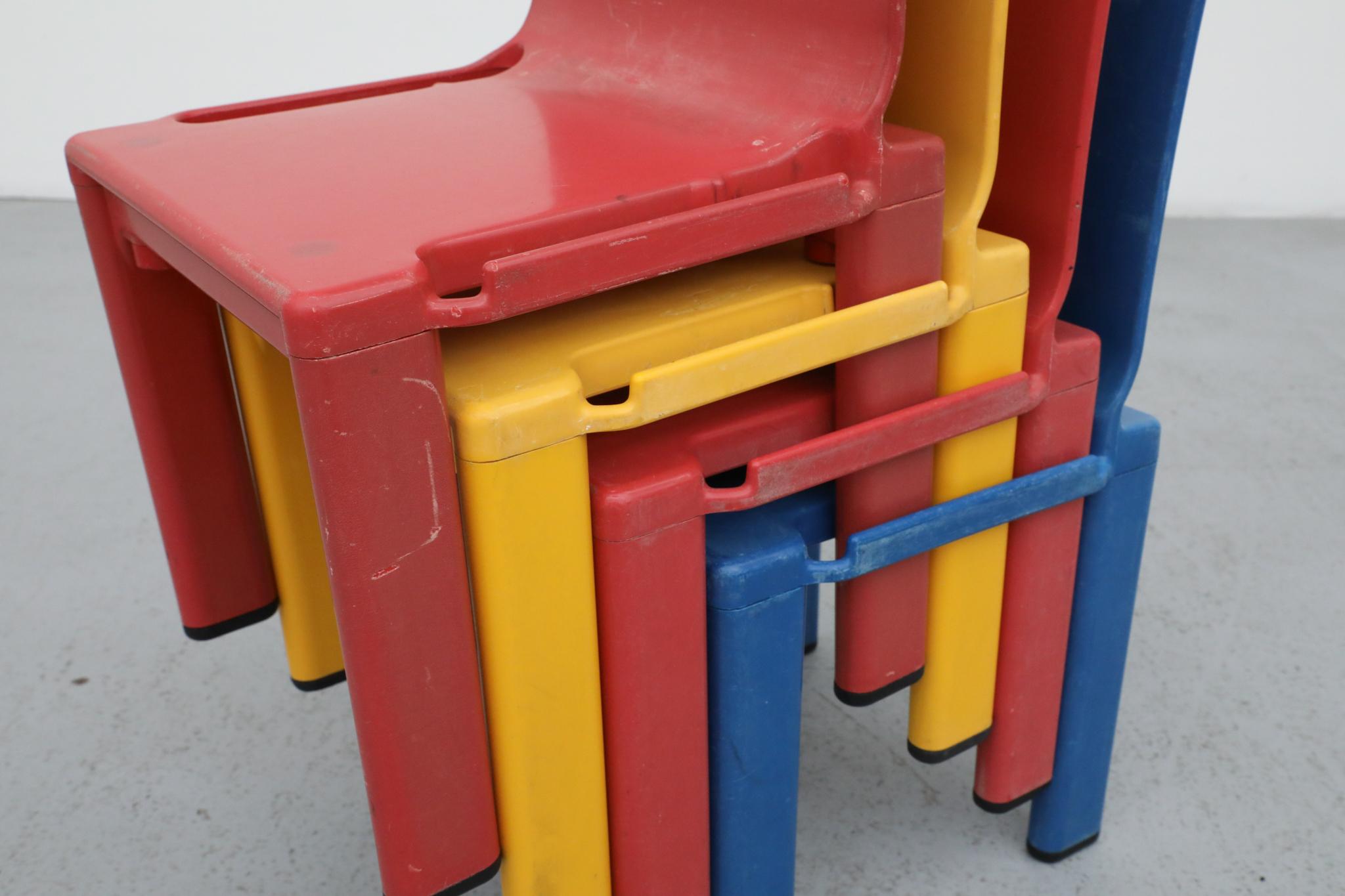 Masayuki Matsukaze Sistema Scuola Children's Chairs for Kartell, 1970s For Sale 13