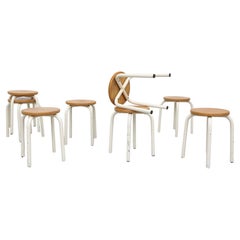 Fritz Hansen Style Stacking Task Stools for Tubax