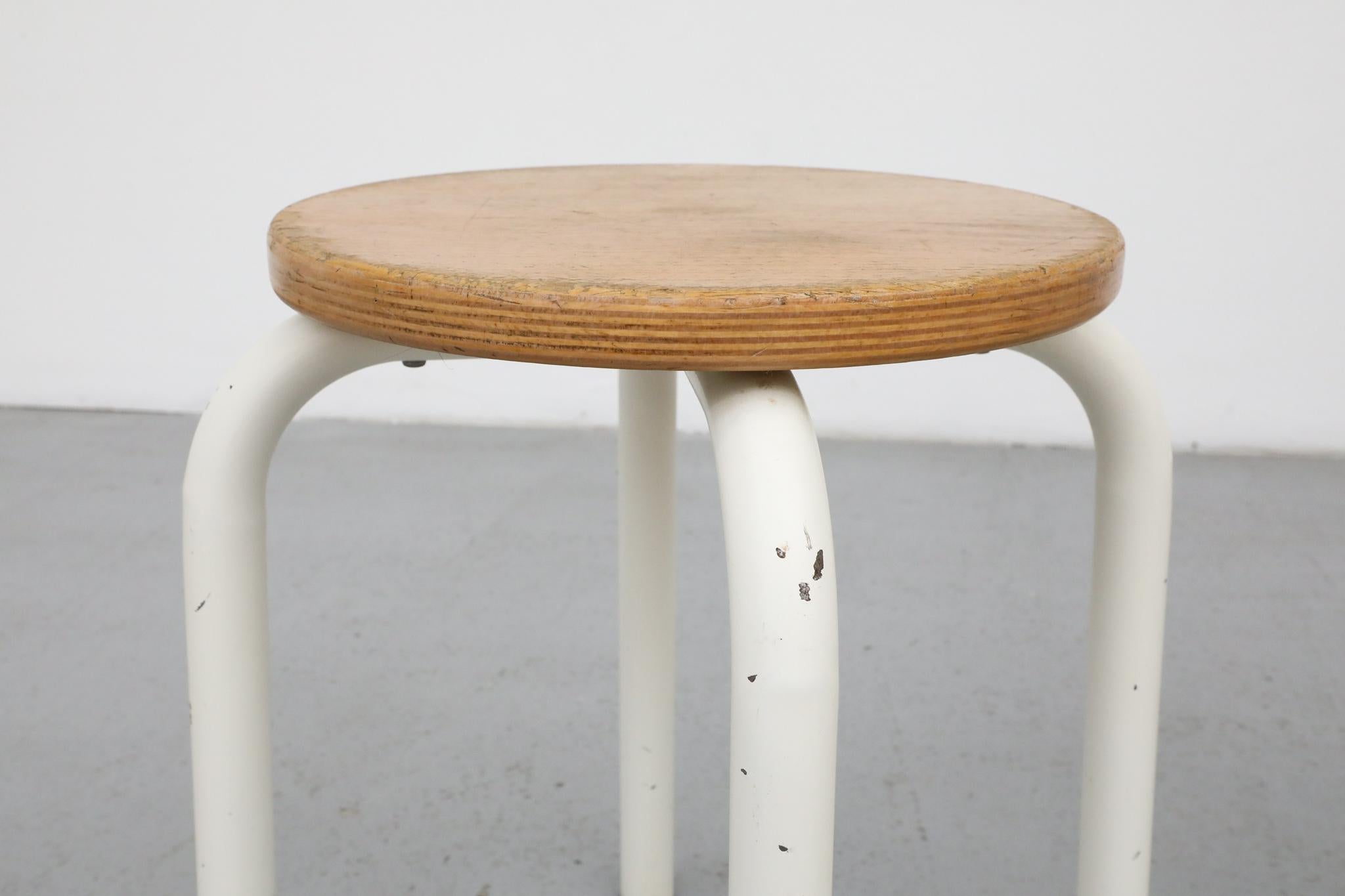 Fritz Hansen Style Stacking Task Stools for Tubax For Sale 3