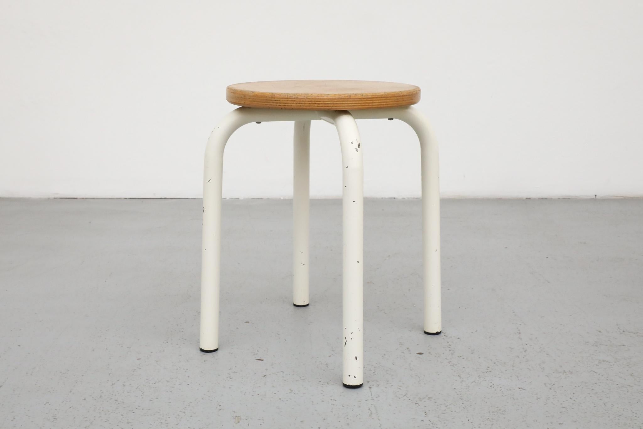 Fritz Hansen Style Stacking Task Stools for Tubax For Sale 7